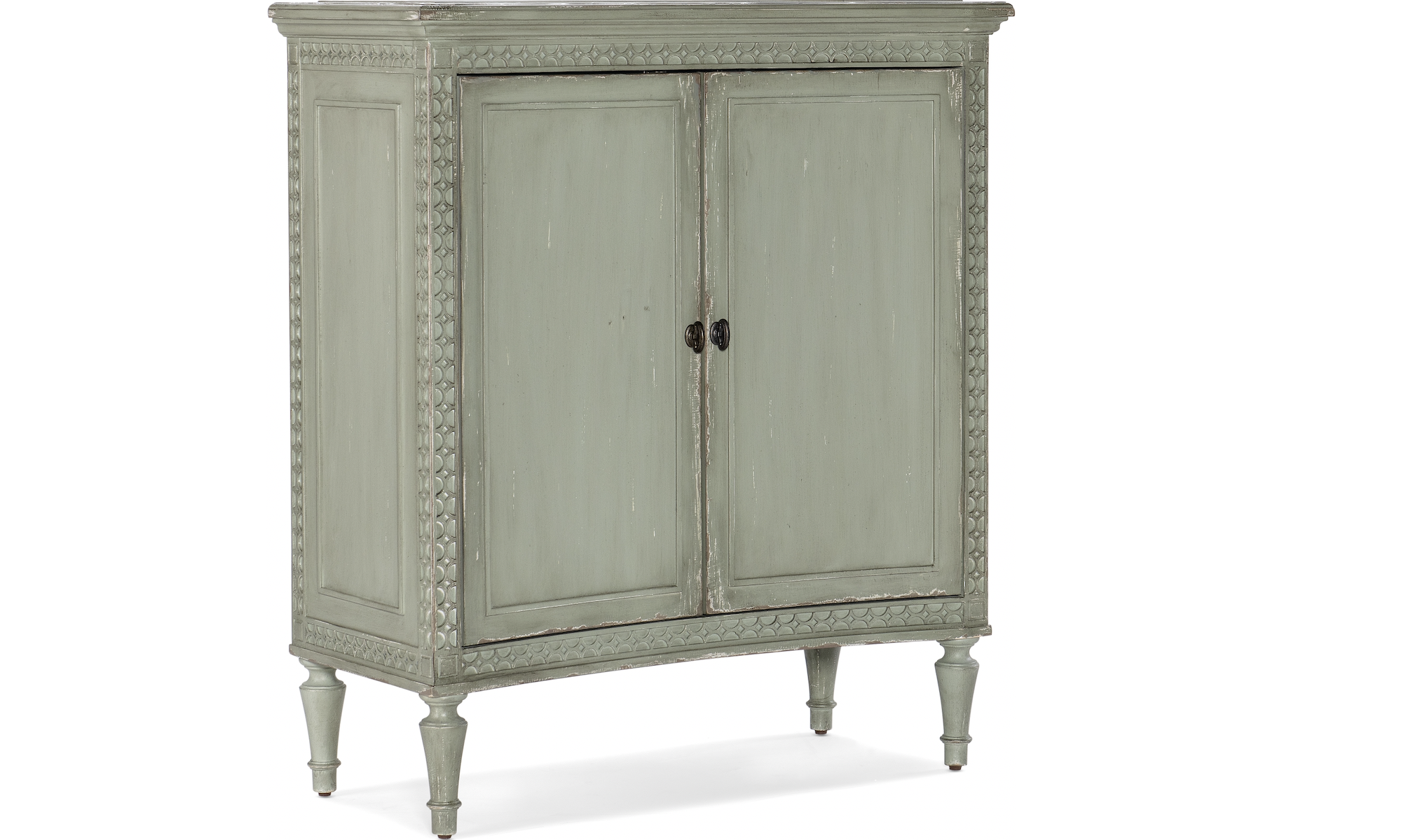 Verdigris Green Charleston Two-Door Accent Chest — Miller's Home